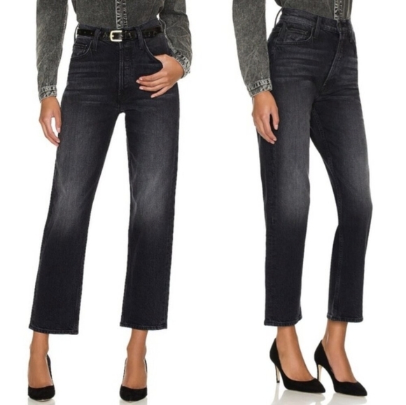 MOTHER Tomcat Jeans Black Straight Leg 24 - Picture 2 of 11